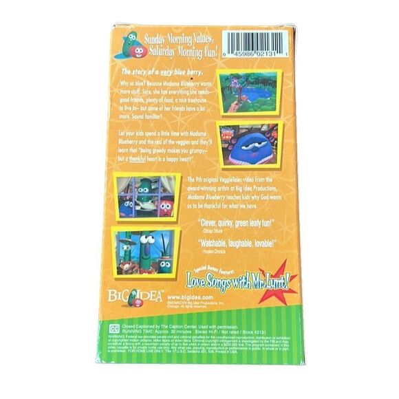 VeggieTales VHS Tapes Vintage 90s Bundle of Two Religious Educational Lessons - Picture 8 of 11